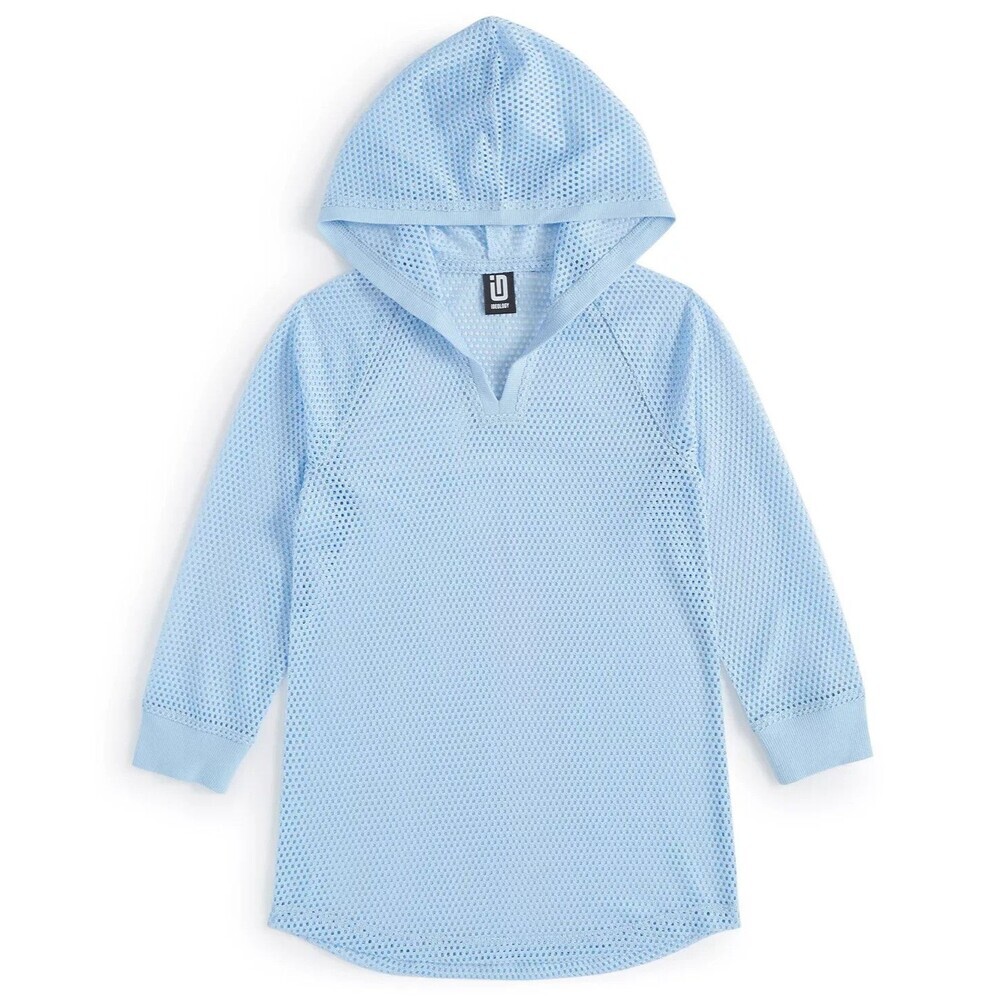 ID Ideology Toddler Little Girls Mesh Co Hoodie Long Sleeve Butterfly Blue Sz 5